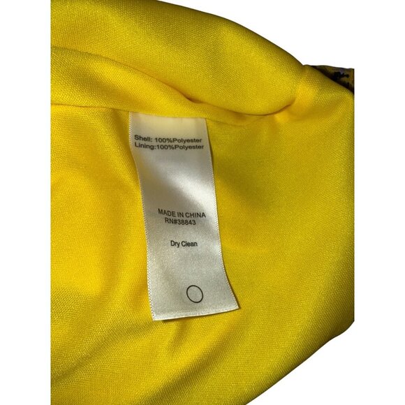 Sam Edelman Yellow Sleeveless Floral Smocked Waist Midi Dress Size 14 EUC - Picture 5 of 6